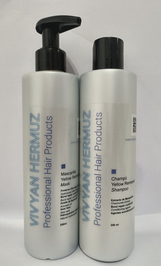 VIVYAN HERMUZ Professional Hair Products  Yellow Remover Shampoo + VIVYAN HERMUZ Professional Hair Products  Yellow Remover Mask