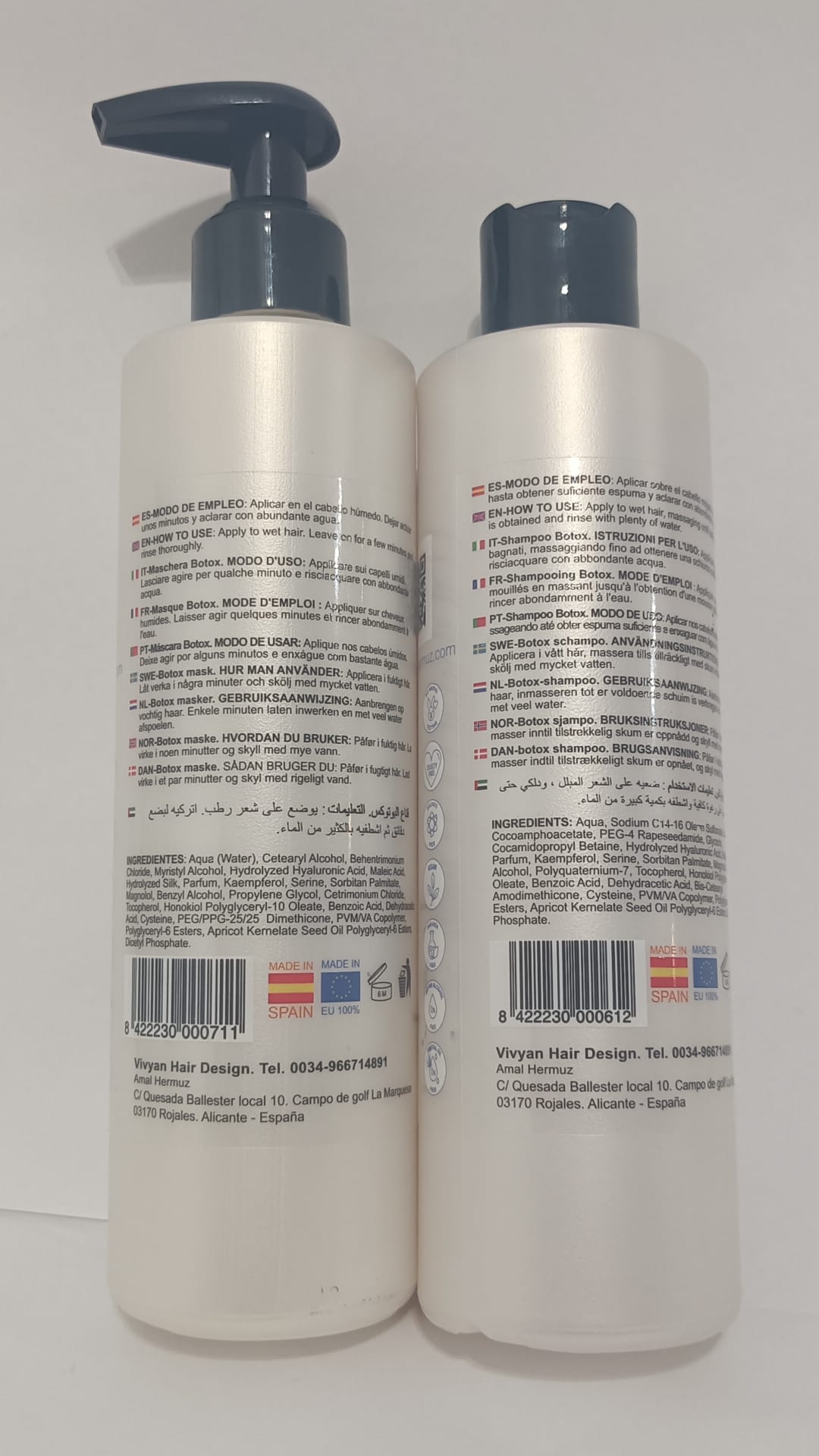 VIVYAN HERMUZ Professional Hair Products Botox Shampoo + VIVYAN HERMUZ Professional Hair Products Botox Mask