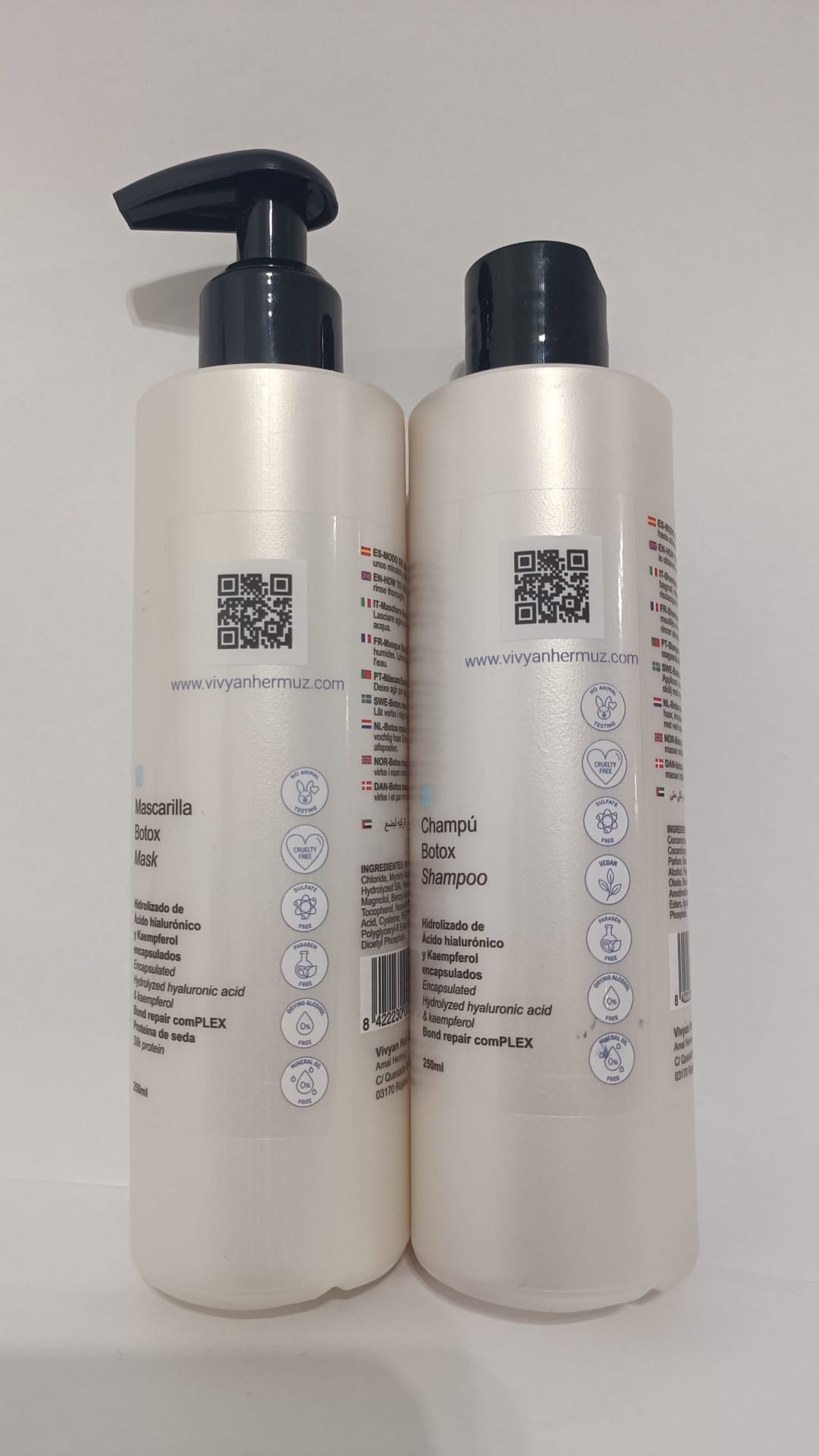 VIVYAN HERMUZ Professional Hair Products  Botox Shampoo + VIVYAN HERMUZ Professional Hair Products  Botox Mask