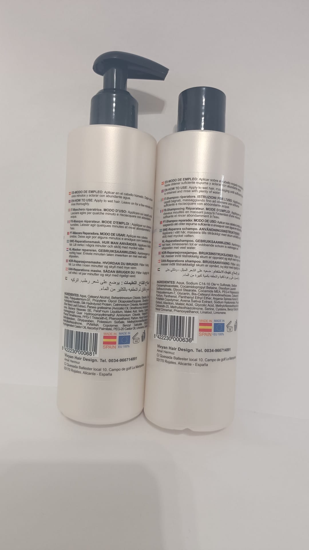 VIVYAN HERMUZ Professional Hair Products  Repair Shampoo + VIVYAN HERMUZ Professional Hair products Repair Mask